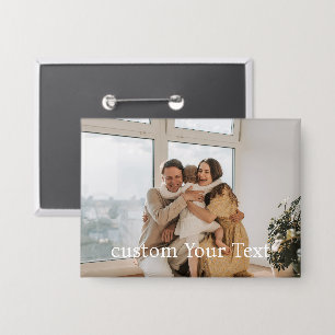 Benutzerdefiniertes Foto und Text Personalisiert Button