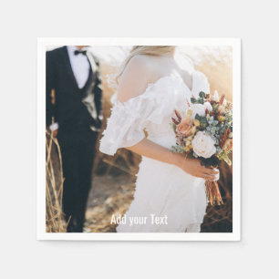 Benutzerdefiniertes Foto und Text personalisiert Serviette