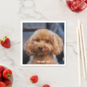 Benutzerdefiniertes Foto und Text personalisiert  Serviette (Beispiel)