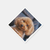 Benutzerdefiniertes Foto und Text personalisiert  Serviette (Ecke)