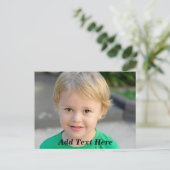 Benutzerdefiniertes Foto und Text Postkarte (Stehend Vorderseite)