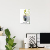 Benutzerdefiniertes Foto und Text Roter Wein Flasc Poster (Heimbüro)