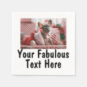 Benutzerdefiniertes Foto und Text Serviette (Vorderseite)