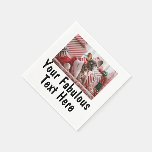 Benutzerdefiniertes Foto und Text Serviette (Ecke)