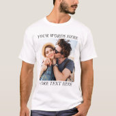 Benutzerdefiniertes Foto und Text T-Shirt (Vorderseite)