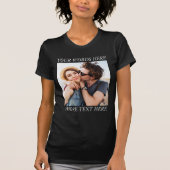 Benutzerdefiniertes Foto und Text T-Shirt (Vorderseite)