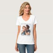 Benutzerdefiniertes Foto und Text T-Shirt (Vorderseite Vollansicht)