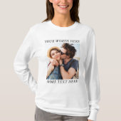 Benutzerdefiniertes Foto und Text T-Shirt (Vorderseite)