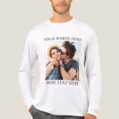Benutzerdefiniertes Foto und Text Tri-Blend Shirt (Vorderseite)