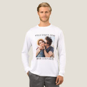 Benutzerdefiniertes Foto und Text Tri-Blend Shirt (Vorderseite komplett)