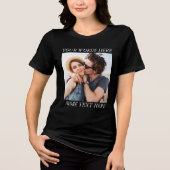Benutzerdefiniertes Foto und Text Tri-Blend Shirt (Vorderseite)
