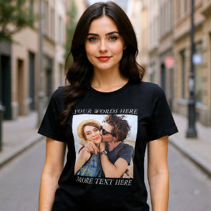 Benutzerdefiniertes Foto und Text Tri-Blend Shirt