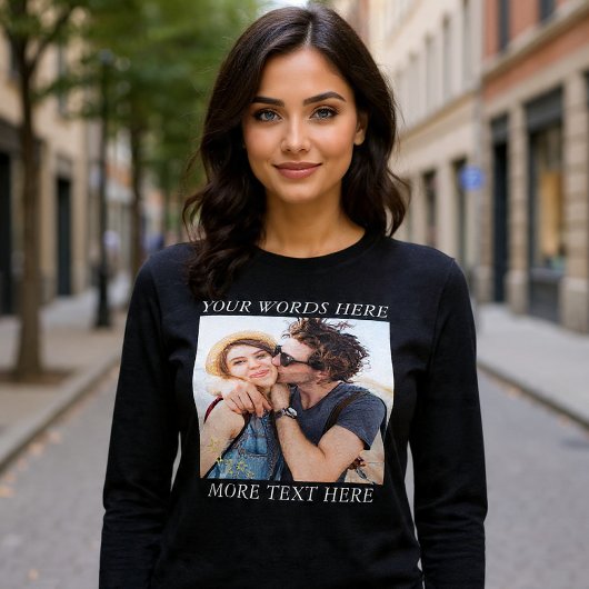 Benutzerdefiniertes Foto und Text Tri-Blend Shirt