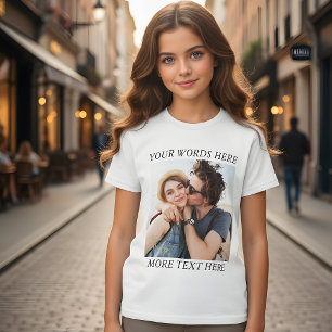 Benutzerdefiniertes Foto und Text Tri-Blend Shirt