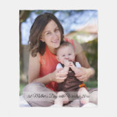 Benutzerdefiniertes Foto und Text zum ersten Mutte Fleecedecke (Vorderseite)