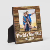 Benutzerdefiniertes Foto und Text zum Weltbesten V Fotoplatte (Vorderseite)