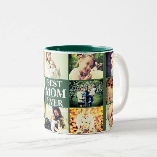 Benutzerdefiniertes Foto und Text Zweifarbige Tasse (VorderseiteRechts)