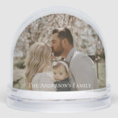 Benutzerdefiniertes Foto und Textastee Schneekugeln (Vorderseite)