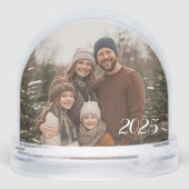 Benutzerdefiniertes Foto und Textastee Schneekugeln (Rückseite)