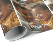 Benutzerdefiniertes Foto und Textaufkleber Geschenkpapier (Rolleneckpunkt)