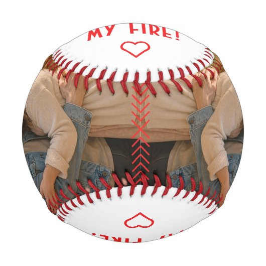 Benutzerdefiniertes Foto- und Textbaseball - Perso Baseball (Vorderseite)