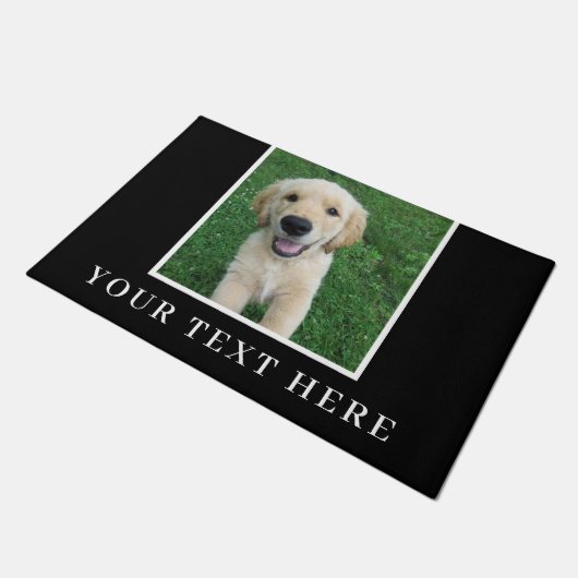 Benutzerdefiniertes Foto und Textdatei Fußmatte (Schrägansicht)