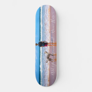 Benutzerdefiniertes Foto und Textdesign - Ich Lieb Skateboard