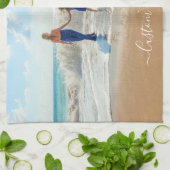 Benutzerdefiniertes Foto und Textentwurf Beste Fam Geschirrtuch (Gefaltet)