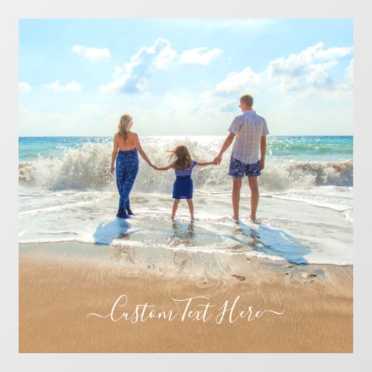 Benutzerdefiniertes Foto- und Textfenster Klammern Fensteraufkleber (Blatt)