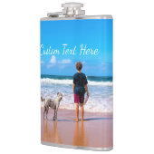 Benutzerdefiniertes Foto und Textflasche - Design Flachmann (Links)