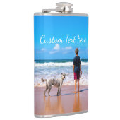 Benutzerdefiniertes Foto und Textflasche - Design Flachmann (Rechts)