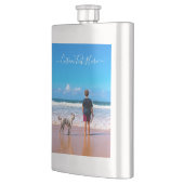 Benutzerdefiniertes Foto und Textflasche mit eigen Flachmann (Links)