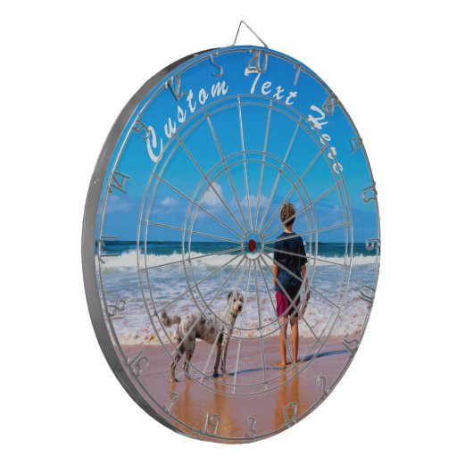 Benutzerdefiniertes Foto- und Textformat mit Ihren Dartscheibe (Vorderseite Links)