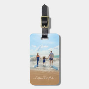 Benutzerdefiniertes Foto- und Textgepäck Markieren Gepäckanhänger