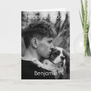 Benutzerdefiniertes Foto und Textglücks Geburtstag Karte