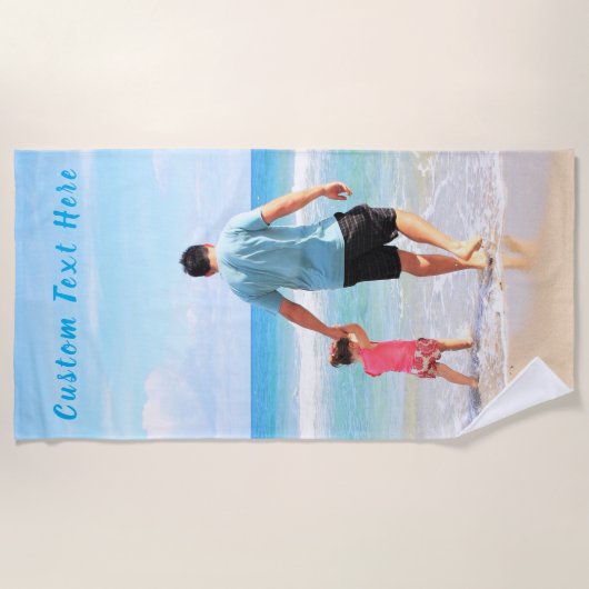 Benutzerdefiniertes Foto und Texthandtuch Personal Strandtuch (Vorderseite)