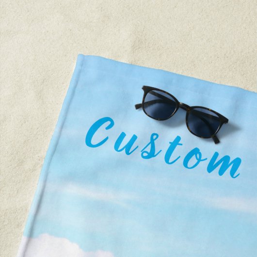 Benutzerdefiniertes Foto und Texthandtuch Personal Strandtuch (Beispiel)