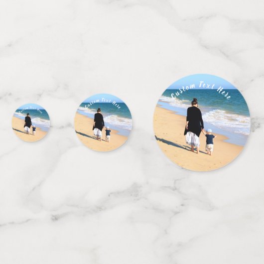 Benutzerdefiniertes Foto und Textkonfetti für Ihr Konfetti (Vorderseiten)