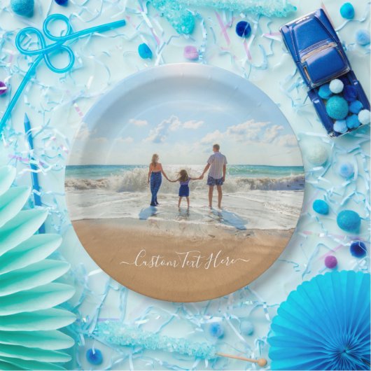 Benutzerdefiniertes Foto und Textpapier Teller Ihr (Party)