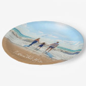 Benutzerdefiniertes Foto und Textpapier Teller Ihr (Schrägansicht)