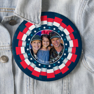 Benutzerdefiniertes Foto USA Militär, Band Grenze Button