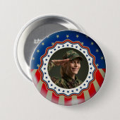 Benutzerdefiniertes Foto USA-Militär - Veteranenta Button (Vorne & Hinten)