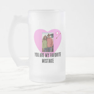 Benutzerdefiniertes Foto Valentinstag Herz Liebesd Mattglas Bierglas