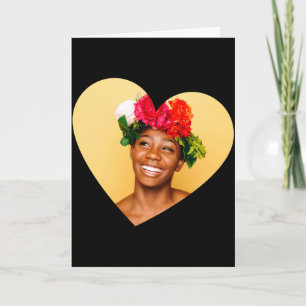 Benutzerdefiniertes Foto Valentinstag Herz T-Shirt Karte