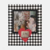 Benutzerdefiniertes Foto Valentinstag - Initialzün Fleecedecke (Vorderseite)