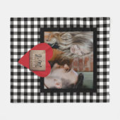 Benutzerdefiniertes Foto Valentinstag - Initialzün Fleecedecke (Vorderseite (Horizontal))