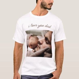 Benutzerdefiniertes Foto-Vater-T-Shirt und Text -  T-Shirt