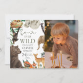 Benutzerdefiniertes Foto, Vier Safari-Safari zum 4 Einladung (Vorderseite)