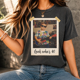 Benutzerdefiniertes Foto vintage Polaroid Geburtst T-Shirt