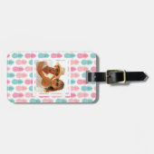 Benutzerdefiniertes Foto Vintages Ananas Muster Gepäckanhänger (Vorderseite horizontal)